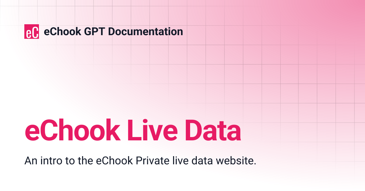 eChook Live Data | eChook GPT Documentation